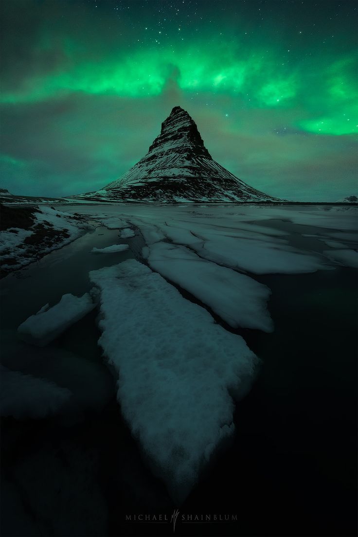 Kirkjufell Iceland Northern Lights, Landscape Photography - Michael Shainblum Photography